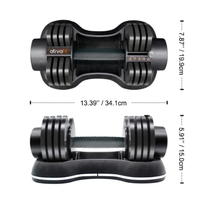 ATIVAFIT 27.5 LB GlideTech Adjustable Dumbbells ATIVAFIT 27.5 LB GlideTech Adjustable Dumbbells -Fitness Equip Promotion Store AtivaFit Adjustable DB 2