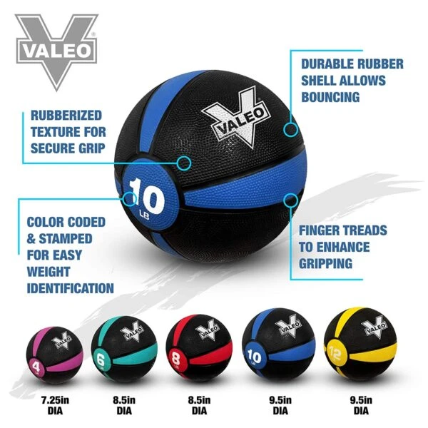 Valeo Rubber Medicine Balls Valeo Rubber Medicine Balls -Fitness Equip Promotion Store b20bb95ab626d93fd976af958fbc61ba 5d0a750e6f056 600x600 1