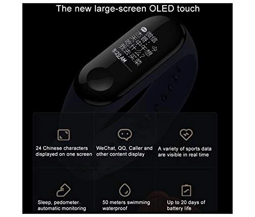 Xiaomi Mi Band 3 Fitness Tracker Xiaomi Mi Band 3 Fitness Tracker -Fitness Equip Promotion Store b29eed44276144e4e8103a661f9a78b7 5d0a7543e236b