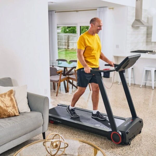 Echelon Stride-s Auto-Fold Smart Treadmill Echelon Stride-s Auto-Fold Smart Treadmill -Fitness Equip Promotion Store stride s treadmill man using 600x600 1